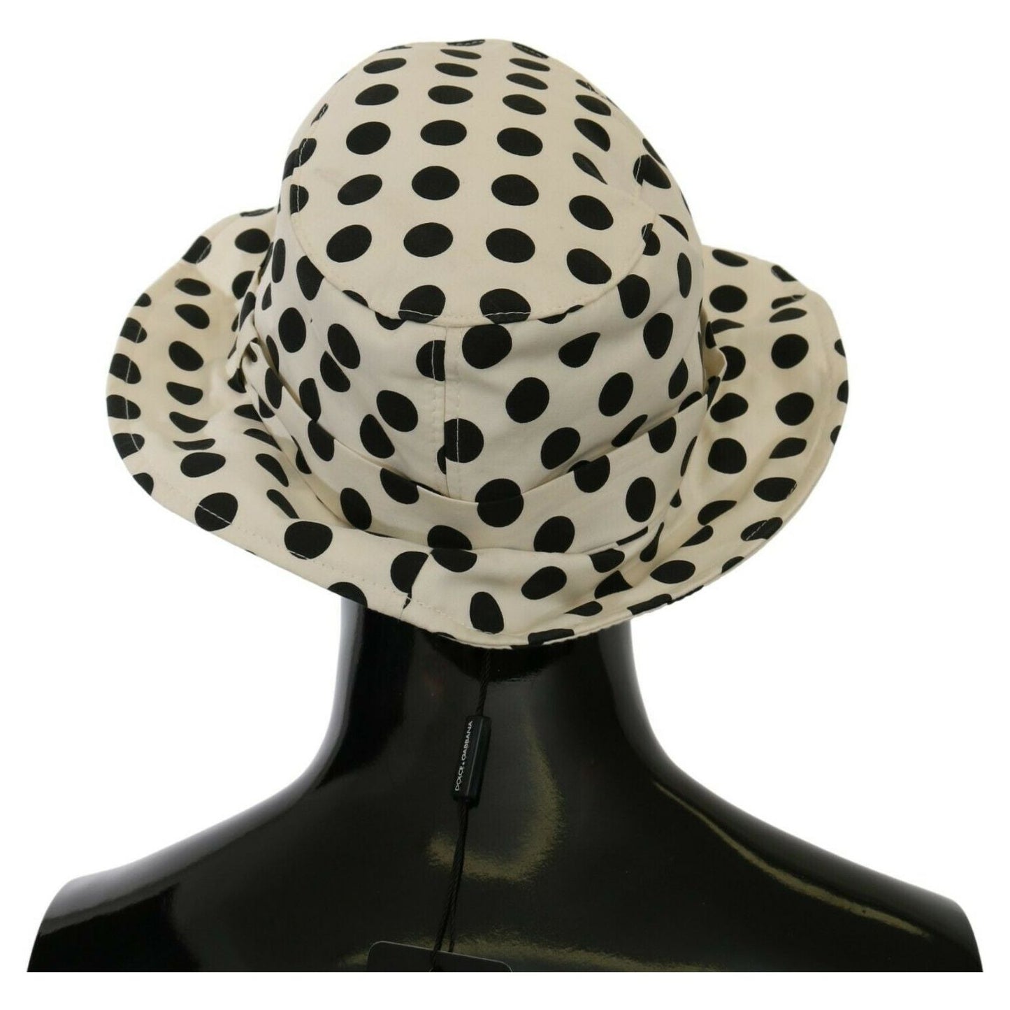 Dolce & Gabbana Chic Black Polka Dot Trilby Hat white-100-cotton-polka-dot-design-trilby-hat