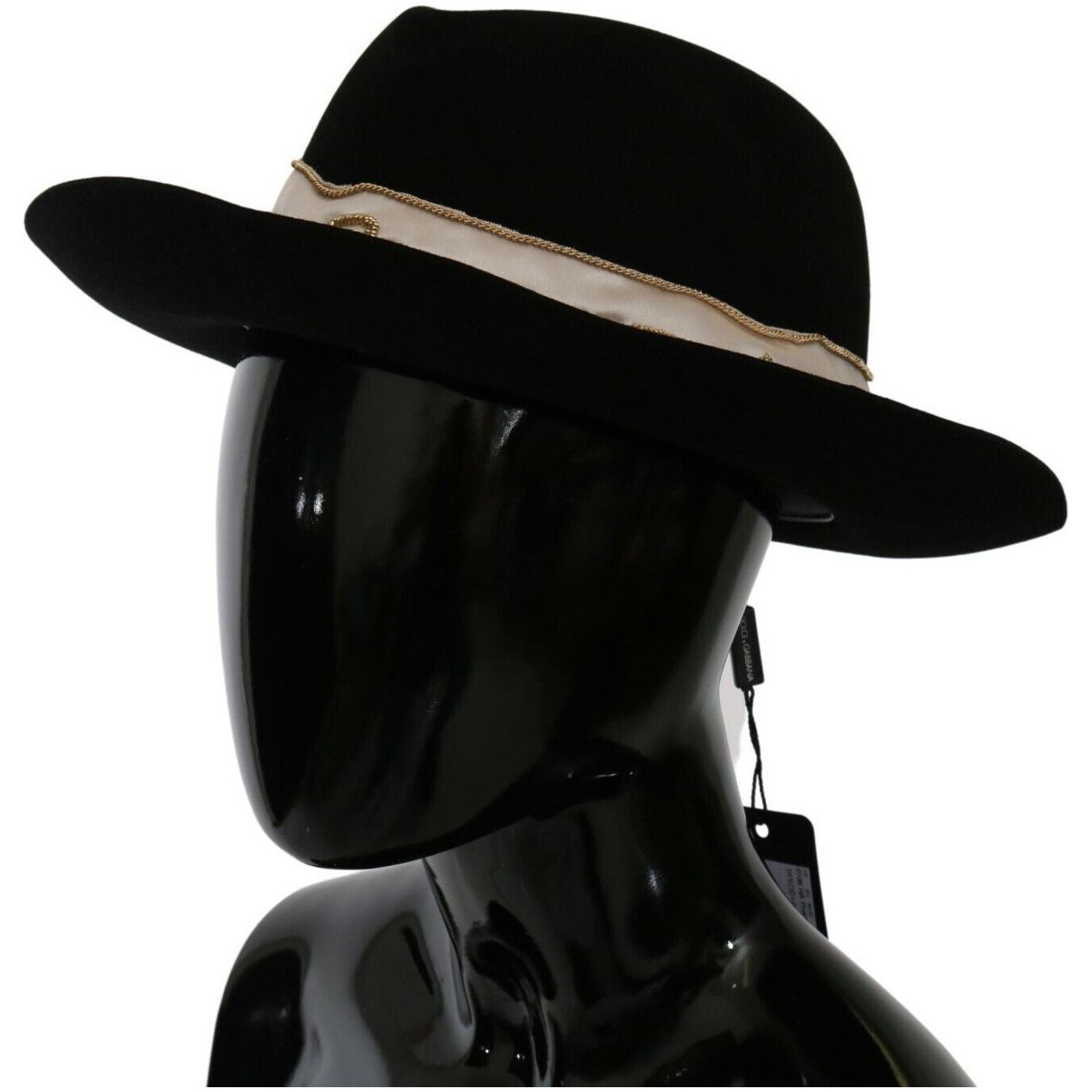 Dolce & Gabbana Elegant Black Lapin Wide Brim Panama Hat WOMAN HATS black-lapin-amor-gignit-wide-brim-panama-hat