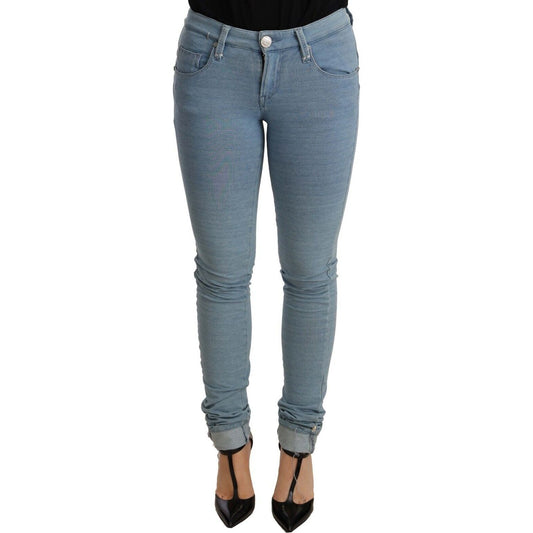 Acht Chic Push Up Slim Fit Denim Jeans Jeans & Pants blue-cotton-stretch-hem-slim-fit-women-denim-trouser
