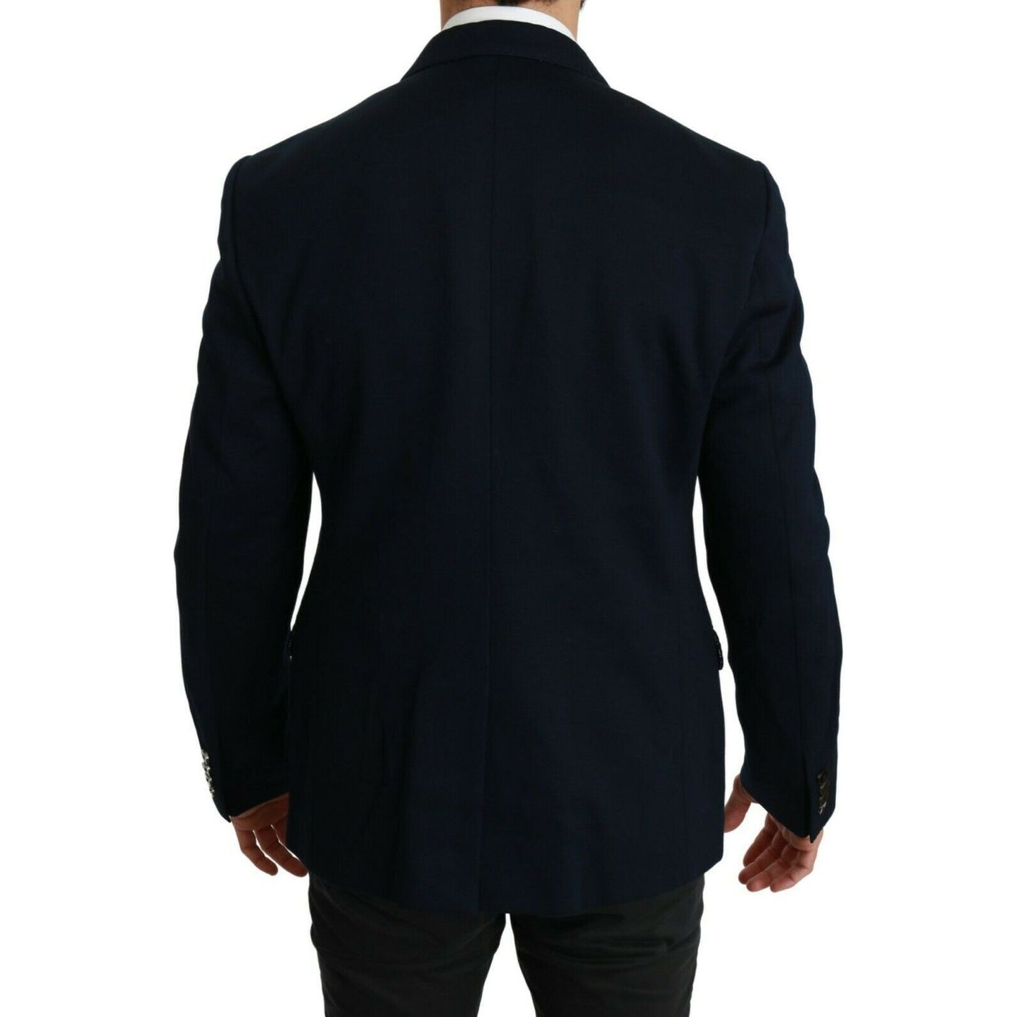 Dolce & Gabbana Elegant Slim Fit Dark Blue Men's Blazer Blazer Jacket blue-solid-cotton-silk-stretch-jacket-blazer s-l1600-2022-09-19T155715.647-8f9e5655-664.jpg