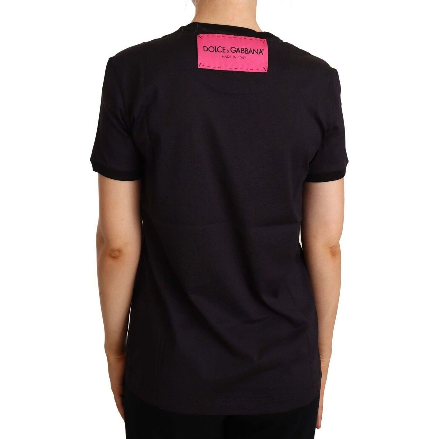 Dolce & Gabbana Elegant Black Cotton Logo Tee black-cotton-large-print-top-crewneck-t-shirt s-l1600-2022-09-20T120108.621-e1350d95-f91.jpg