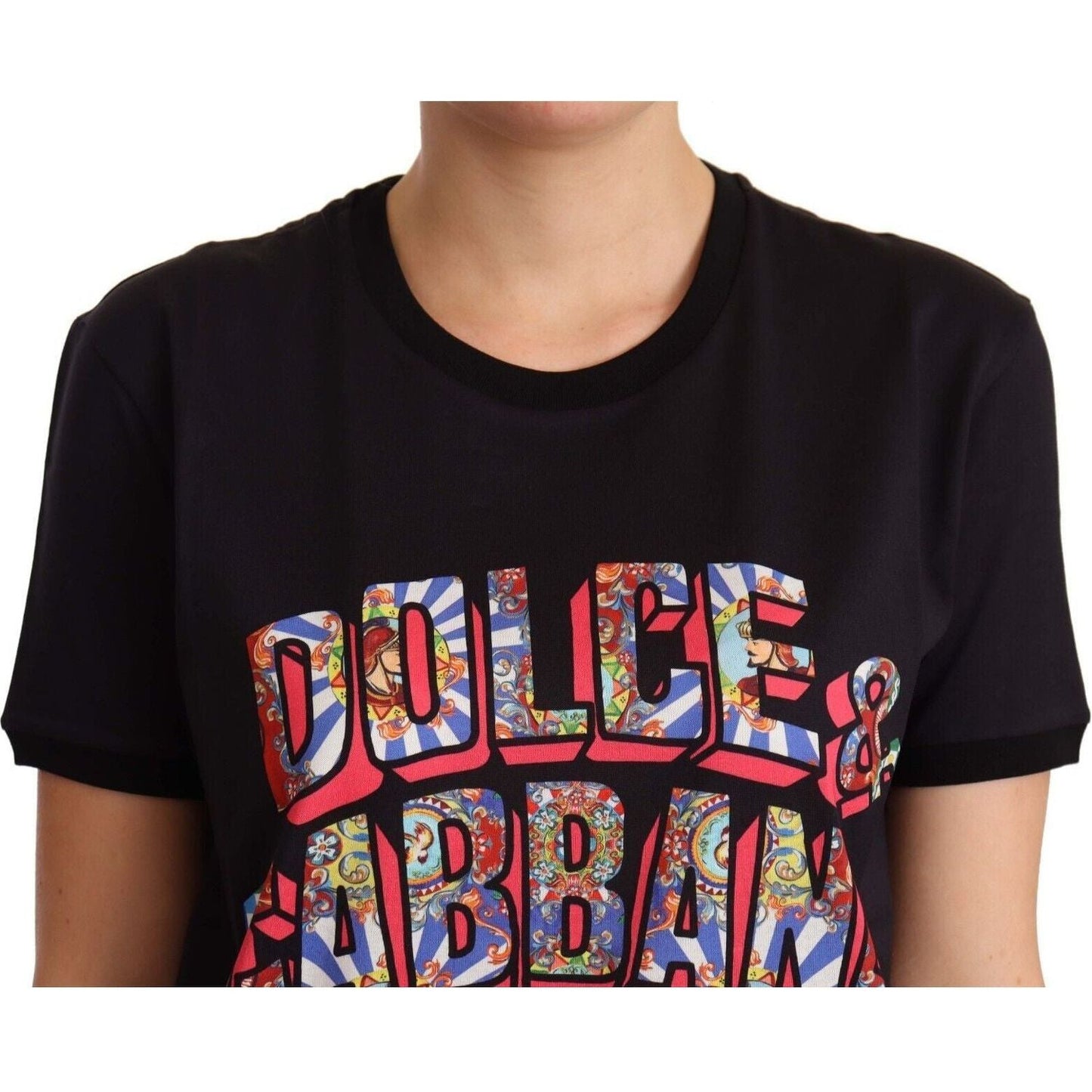 Dolce & Gabbana Elegant Black Cotton Logo Tee black-cotton-large-print-top-crewneck-t-shirt s-l1600-2022-09-20T120110.280-4a9ed784-168.jpg