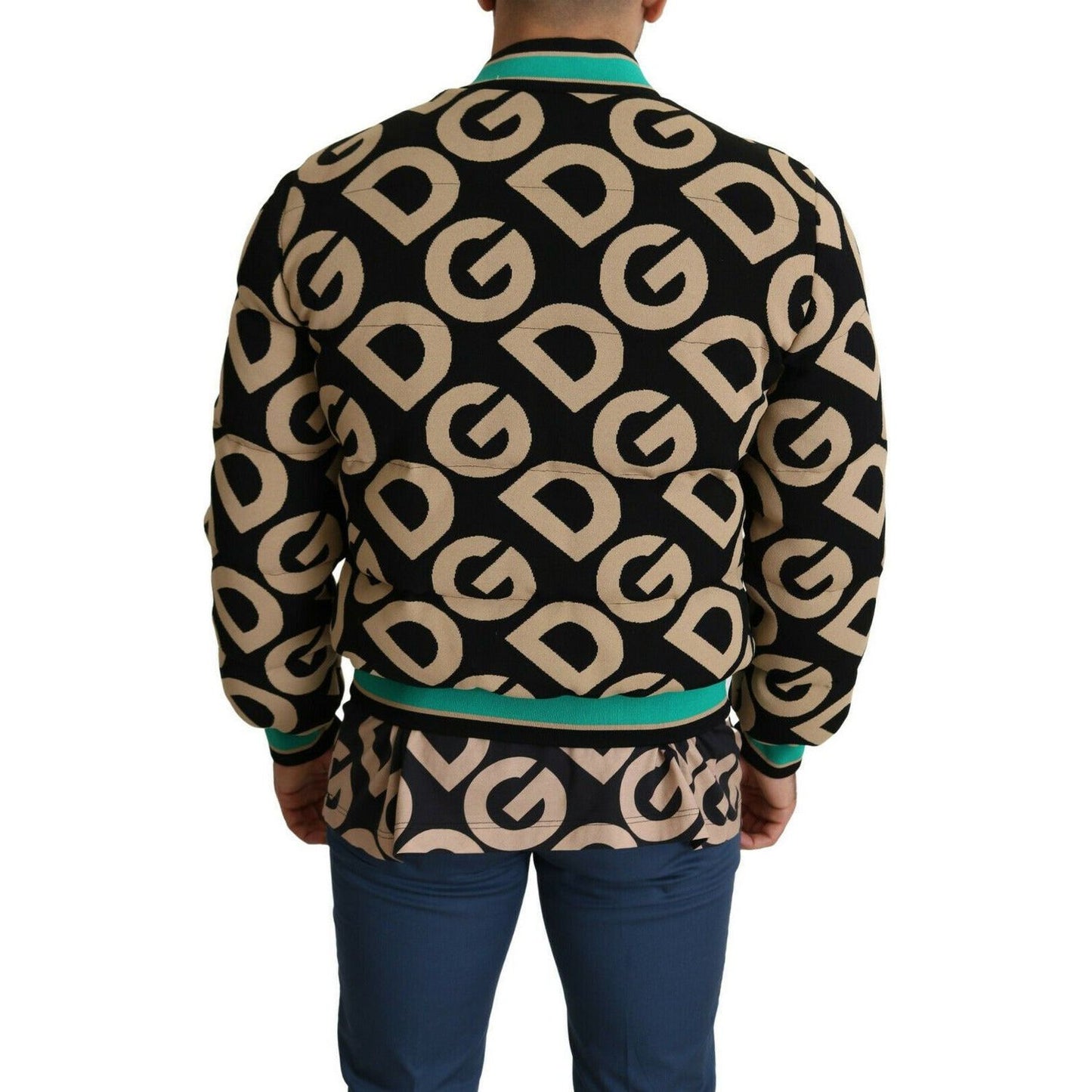 Dolce & Gabbana Iconic Printed Bomber Jacket – Exquisite Design multicolor-dgmillennials-logo-print-jacket
