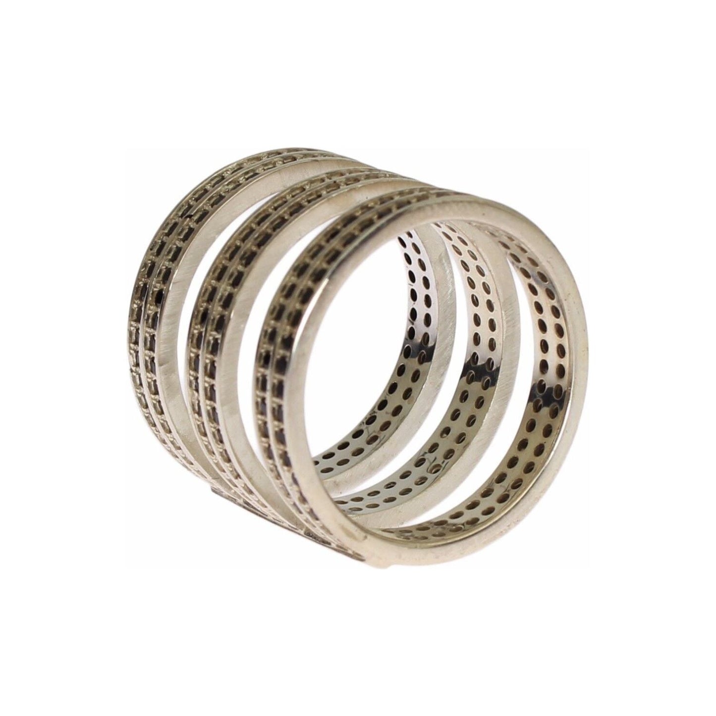 Nialaya Exquisite Black CZ Crystal Silver Ring Ring black-cz-925-sterling-silver-womens-ring-1