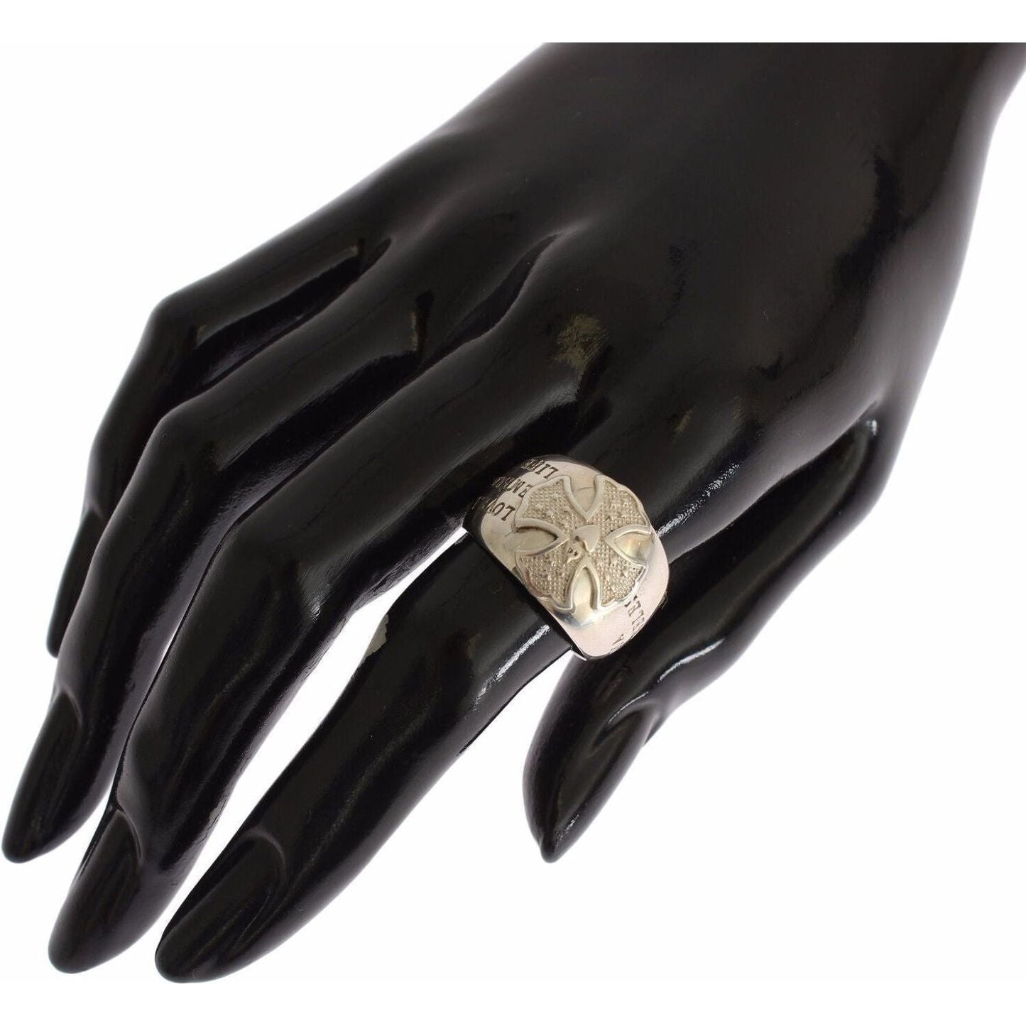 Nialaya Elegant Sterling Silver Statement Ring silver-cross-womens-925-sterling-ring