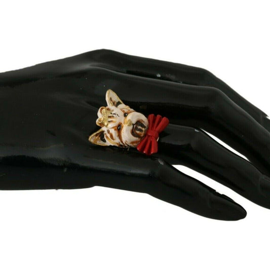 Dolce & GabbanaElegant Canine-Inspired Gold Tone RingMcRichard Designer Brands£139.00