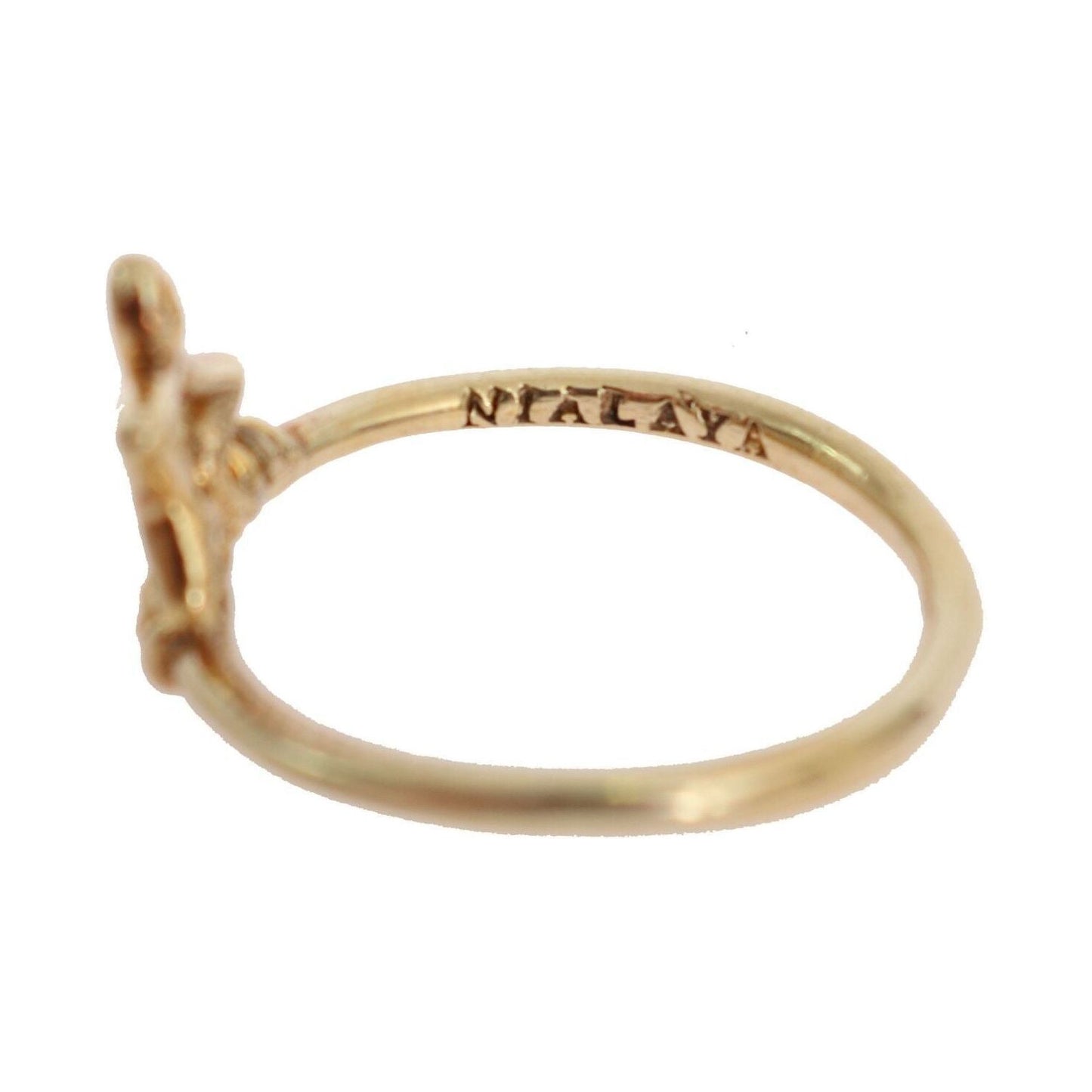 Nialaya Elegant Gold-Plated Sterling Silver Ring Ring gold-925-silver-authentic-star-ring