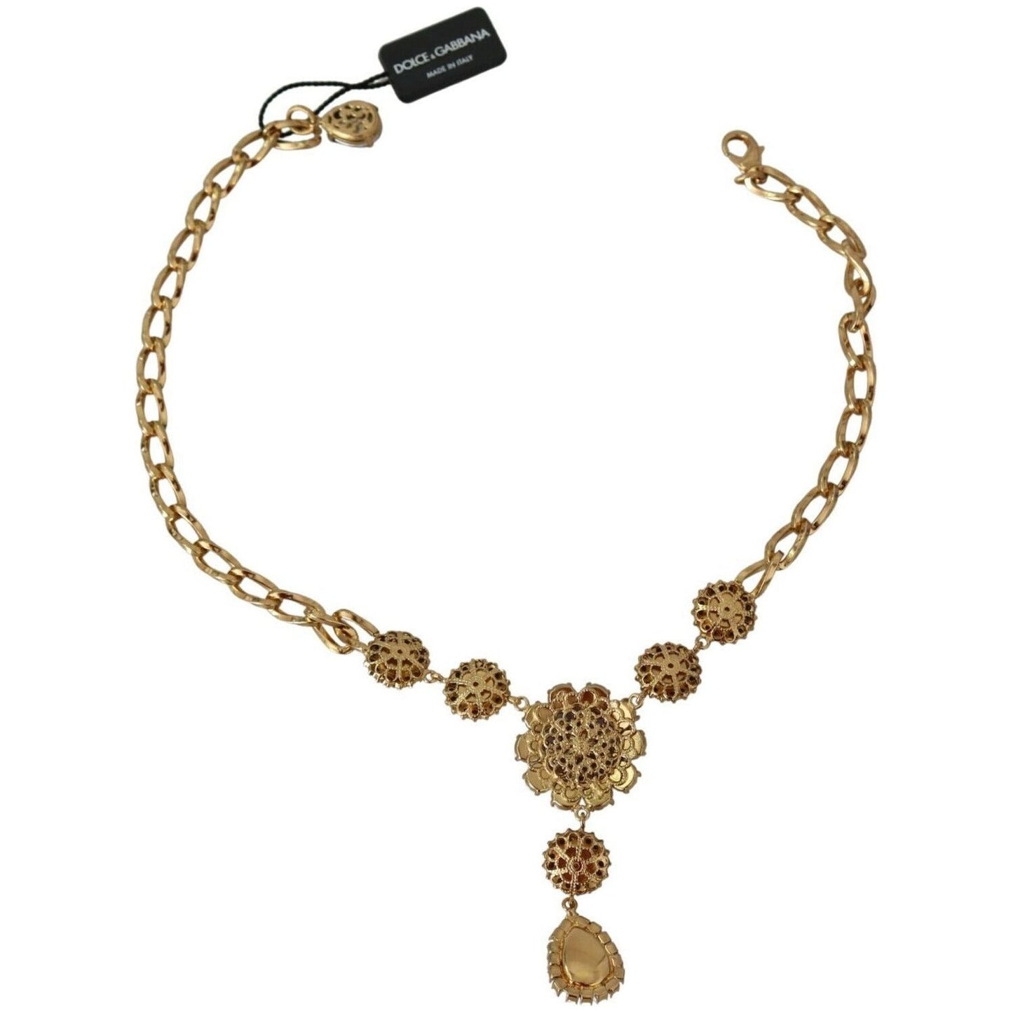 Dolce & Gabbana Elegant Gold Crystal Floral Charm Necklace pink-gold-brass-crystal-purple-pearl-pendants WOMAN NECKLACE s-l1600-2022-10-06T154036.074-78770780-8d6.jpg