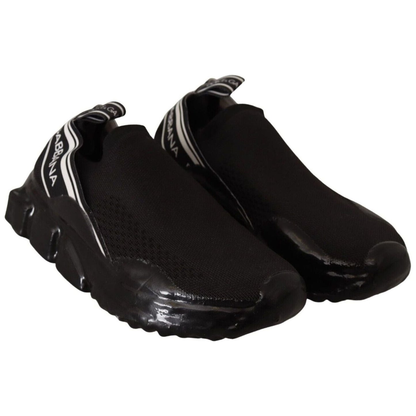 Dolce & Gabbana Chic Black Sorrento Slip-On Sneakers WOMAN SNEAKERS black-slip-on-women-low-top-sorrento-sneakers-shoes