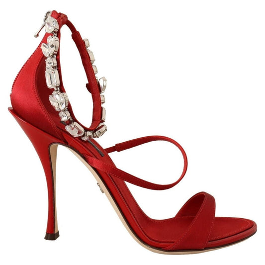 Dolce & GabbanaRed Crystal-Embellished Heel SandalsMcRichard Designer Brands£709.00
