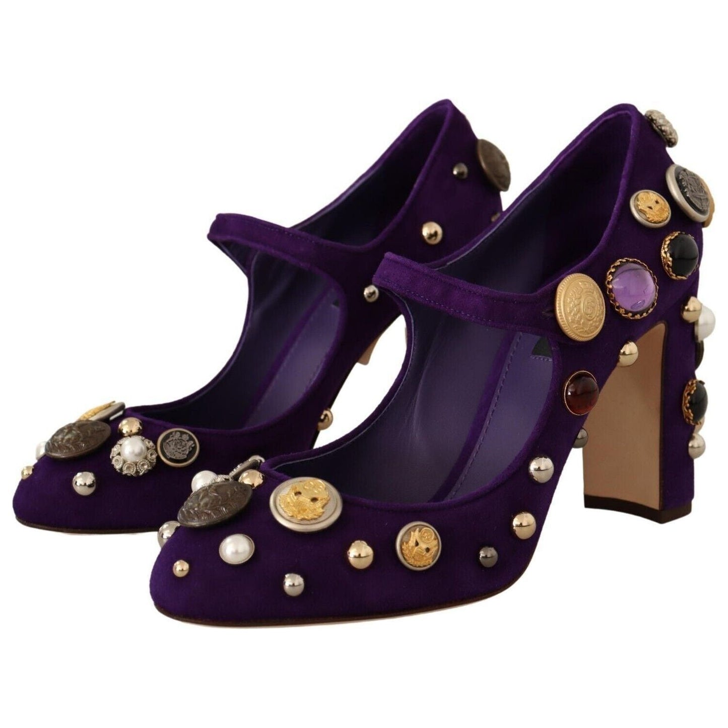 Dolce & Gabbana Elegant Suede Heels with Jewel Buttons Pumps purple-suede-embellished-pump-mary-jane-shoes s-l1600-2022-11-15T160648.140-143739cf-dd2.jpg