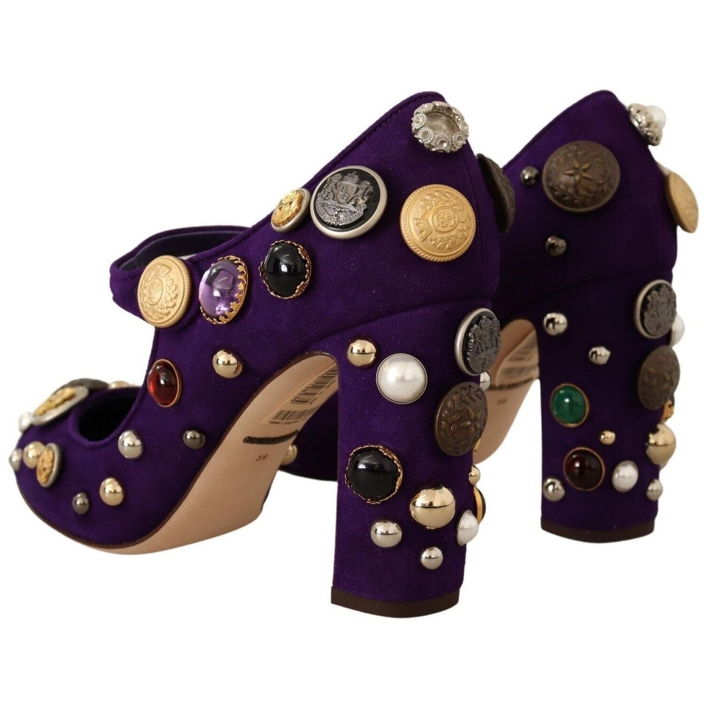 Dolce & Gabbana Elegant Suede Heels with Jewel Buttons Pumps purple-suede-embellished-pump-mary-jane-shoes s-l1600-2022-11-15T160650.804-fead5bce-e8c.jpg
