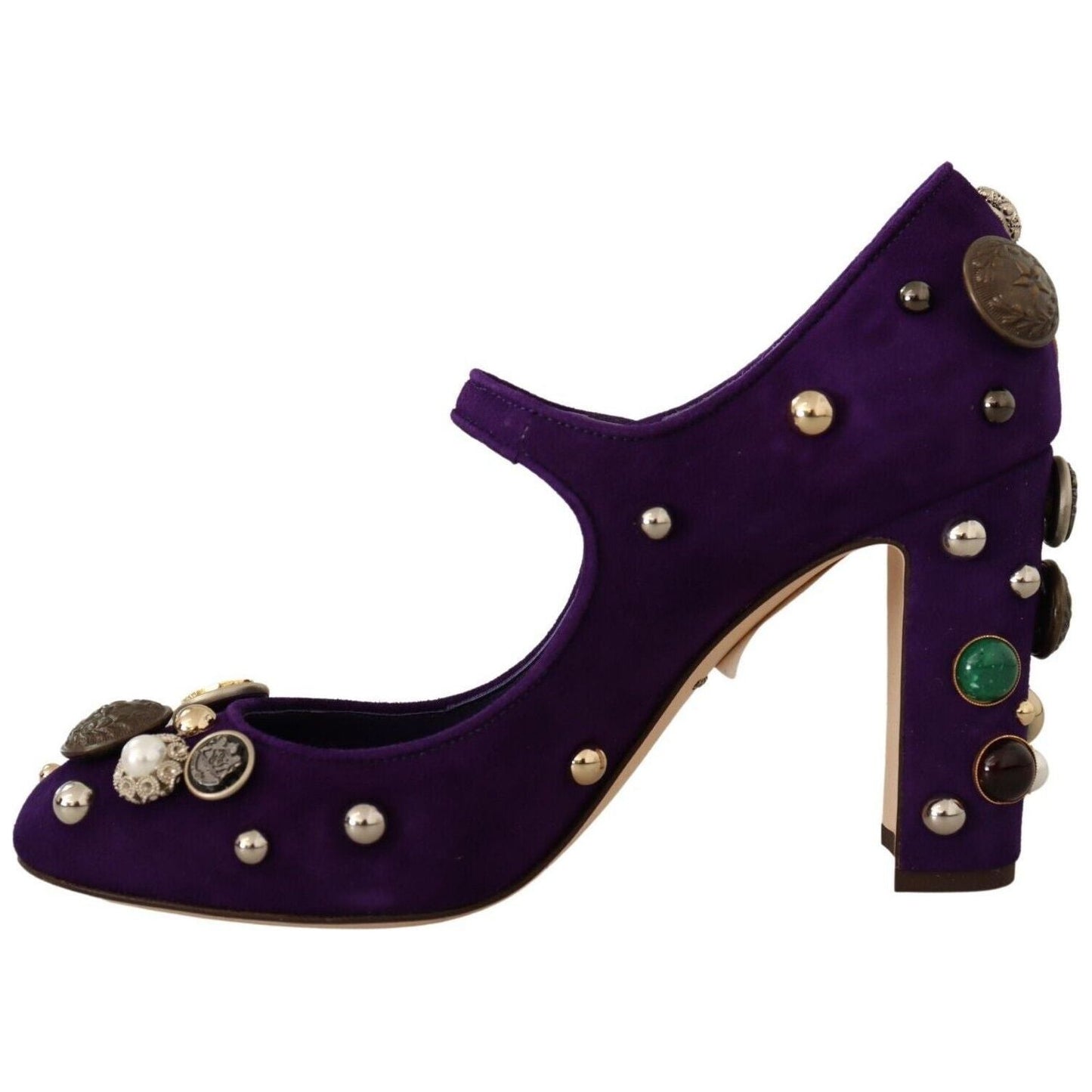 Dolce & Gabbana Elegant Suede Heels with Jewel Buttons Pumps purple-suede-embellished-pump-mary-jane-shoes s-l1600-2022-11-15T160654.524-36bf4a38-c3d.jpg