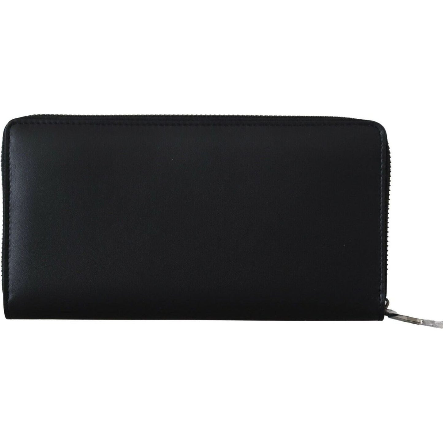 Dolce & Gabbana Elegant Textured Leather Continental Wallet black-zip-around-continental-clutch-exotic-leather-wallet