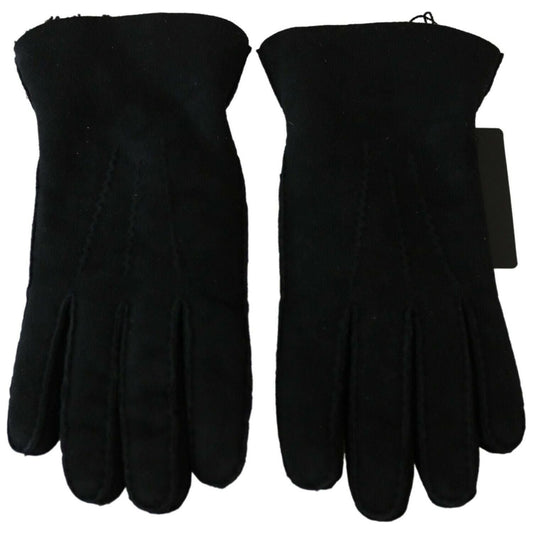 Dolce & GabbanaElegant Black Leather Biker GlovesMcRichard Designer Brands£279.00