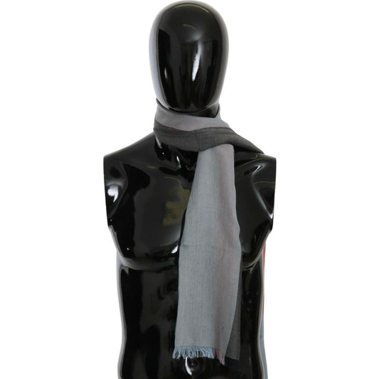 Dolce & Gabbana Gray Fringe Neck Wrap Cotton Scarf gray-fringe-neck-wrap-cotton-scarf-1 s-l1600-2023-01-23T161527.414-5b15476d-708.jpg