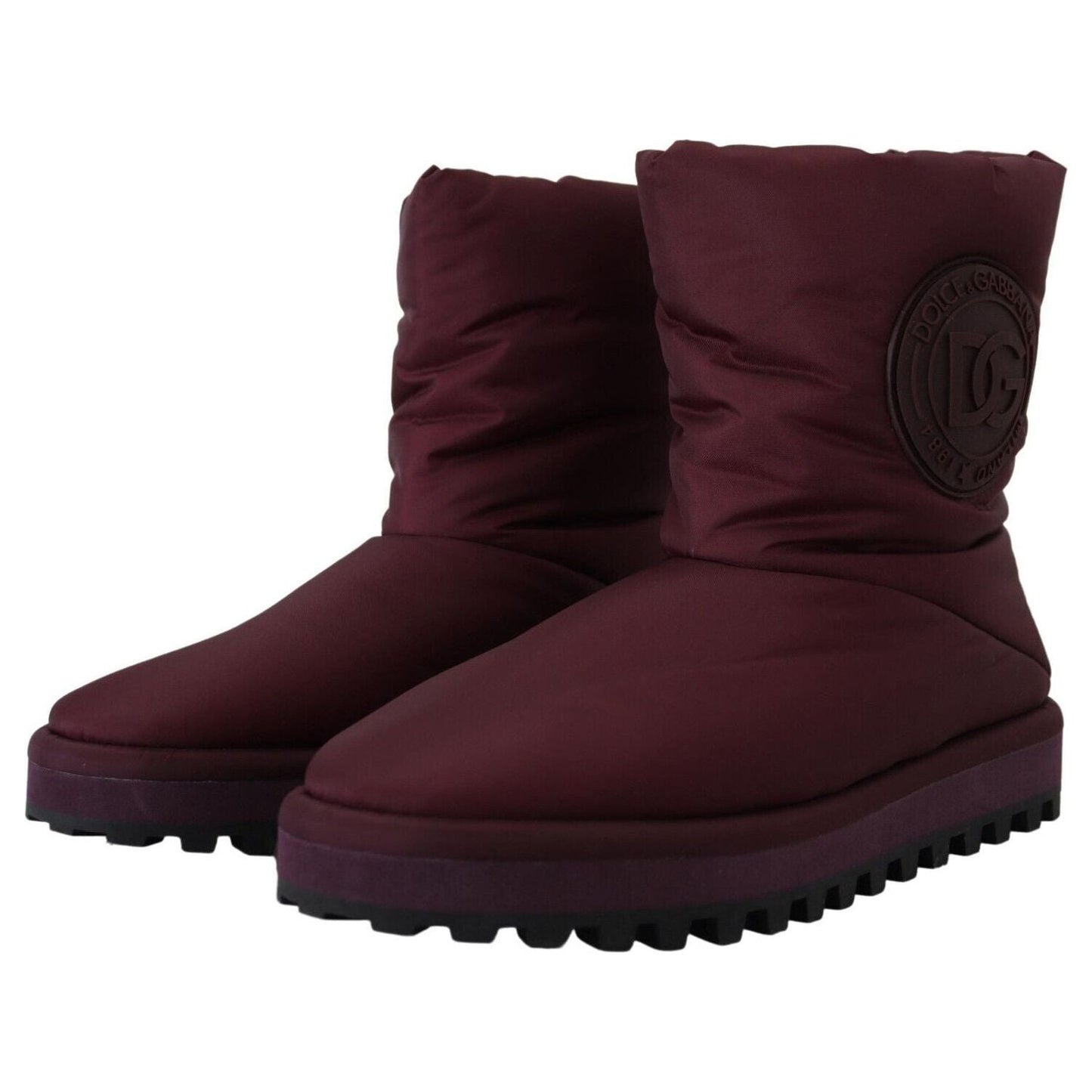 Dolce & Gabbana Elegant Bordeaux Mid Calf Boots bordeaux-nylon-boots-padded-mid-shoes s-l1600-2023-07-06T160431.513-a0479e9c-2e8.jpg