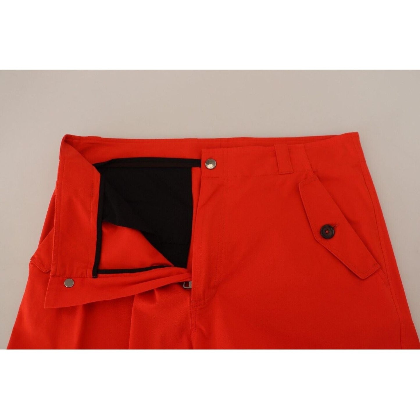 Dolce & Gabbana Elegant Red Cotton Blend Trousers red-cargo-men-trousers-cotton-pants