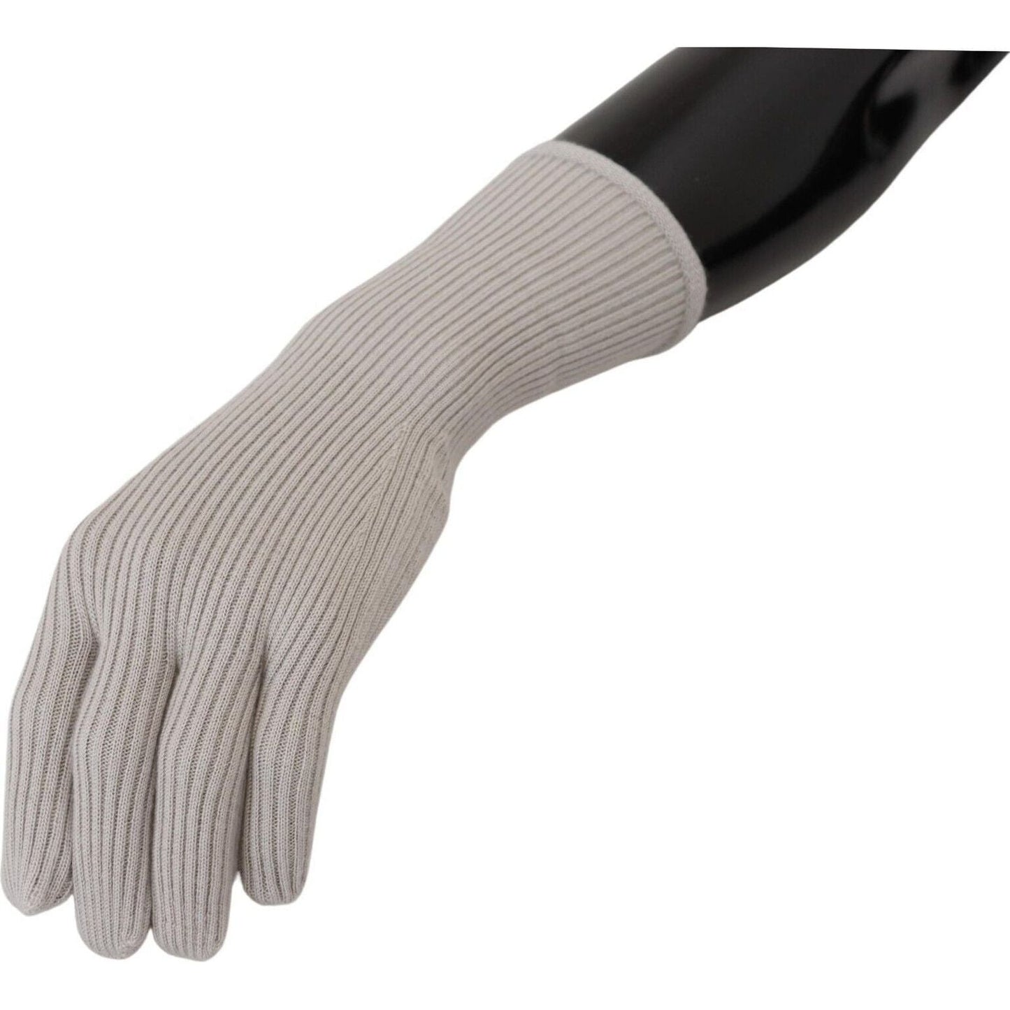 Dolce & Gabbana Elegant Light Gray Cashmere Gloves light-gray-cashmere-hands-mitten-mens-gloves