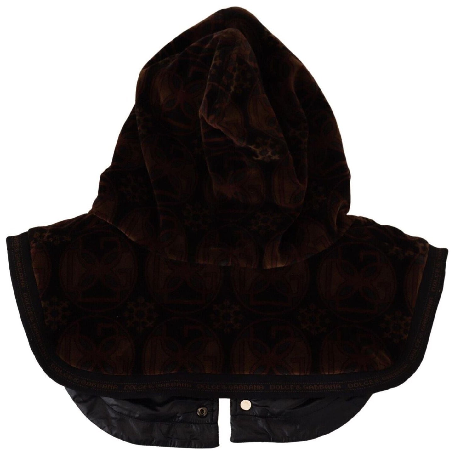 Dolce & Gabbana Elegant Velvet Whole Head Wrap Hat brown-velvet-whole-head-wrap-one-size-cotton-hat