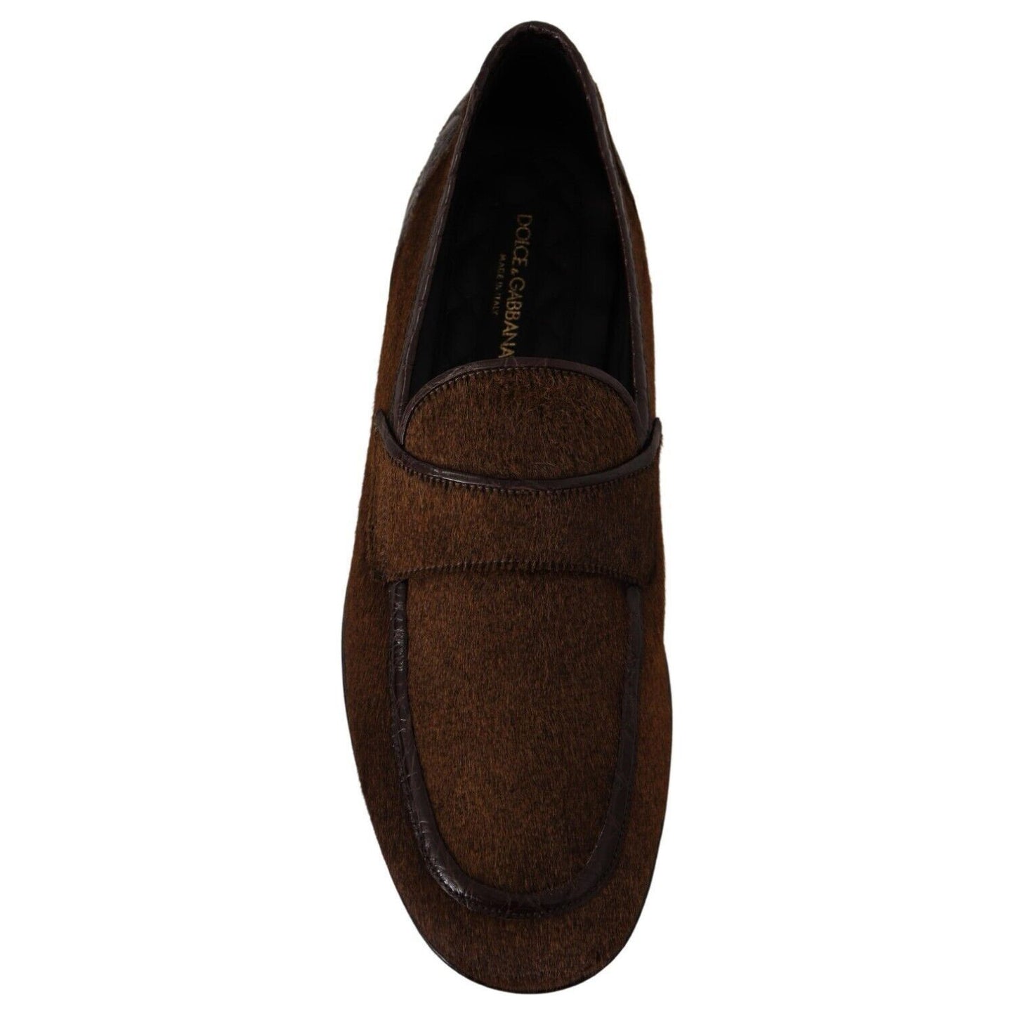 Dolce & Gabbana Exquisite Exotic Leather Loafers brown-exotic-leather-mens-slip-on-loafers-shoes
