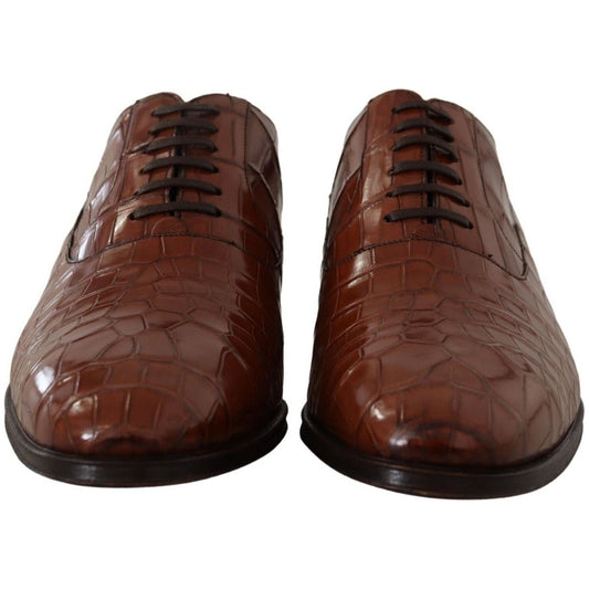 Dolce & Gabbana Elegant Exotic Crocodile Leather Formal Shoes brown-crocodile-leather-mens-formal-derby-shoes s-l1600-21-7-4f11950d-d2f.jpg