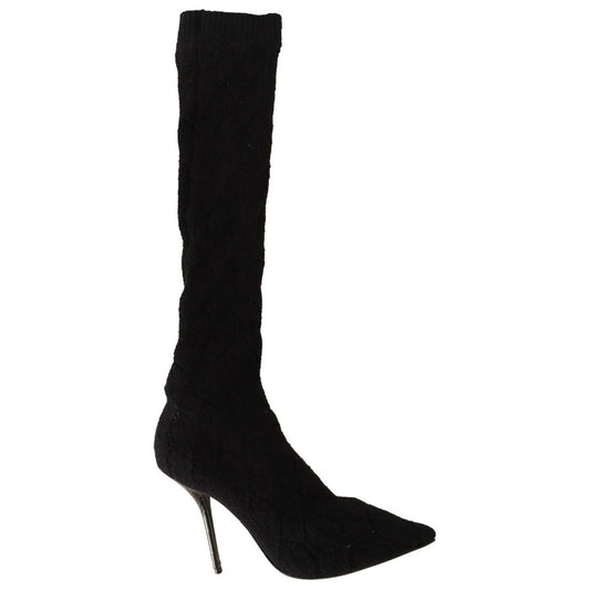 Dolce & GabbanaElegant Black Stretch Socks BootsMcRichard Designer Brands£729.00