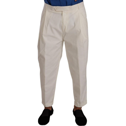Dolce & Gabbana Elegant White Cotton Stretch Dress Pants white-cotton-tapered-men-trouser-dress-pants s-l1600-229-efeff7c8-266.jpg