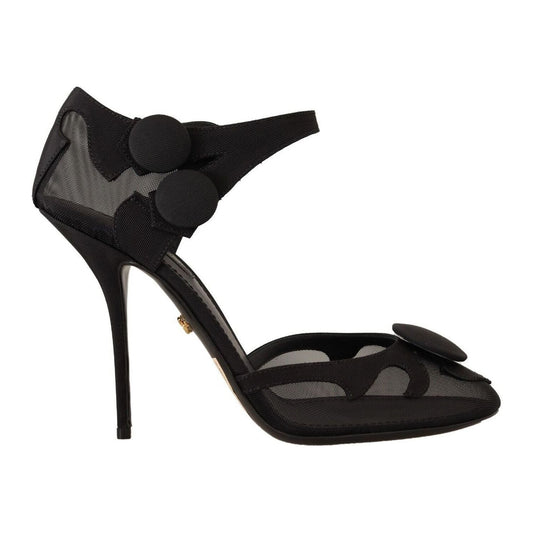 Dolce & GabbanaElegant Mesh Ankle Strap High Heels PumpsMcRichard Designer Brands£499.00