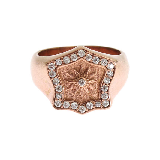 Nialaya | Pink Gold 925 Silver Authentic Clear Ring | McRichard Designer Brands
