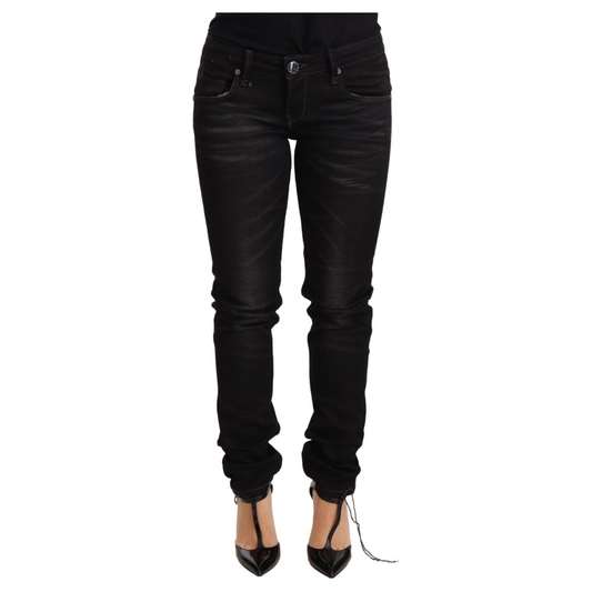 Acht Sleek Black Washed Skinny Jeans Jeans & Pants black-washed-cotton-slim-fit-denim-low-waist-trouser-jeans