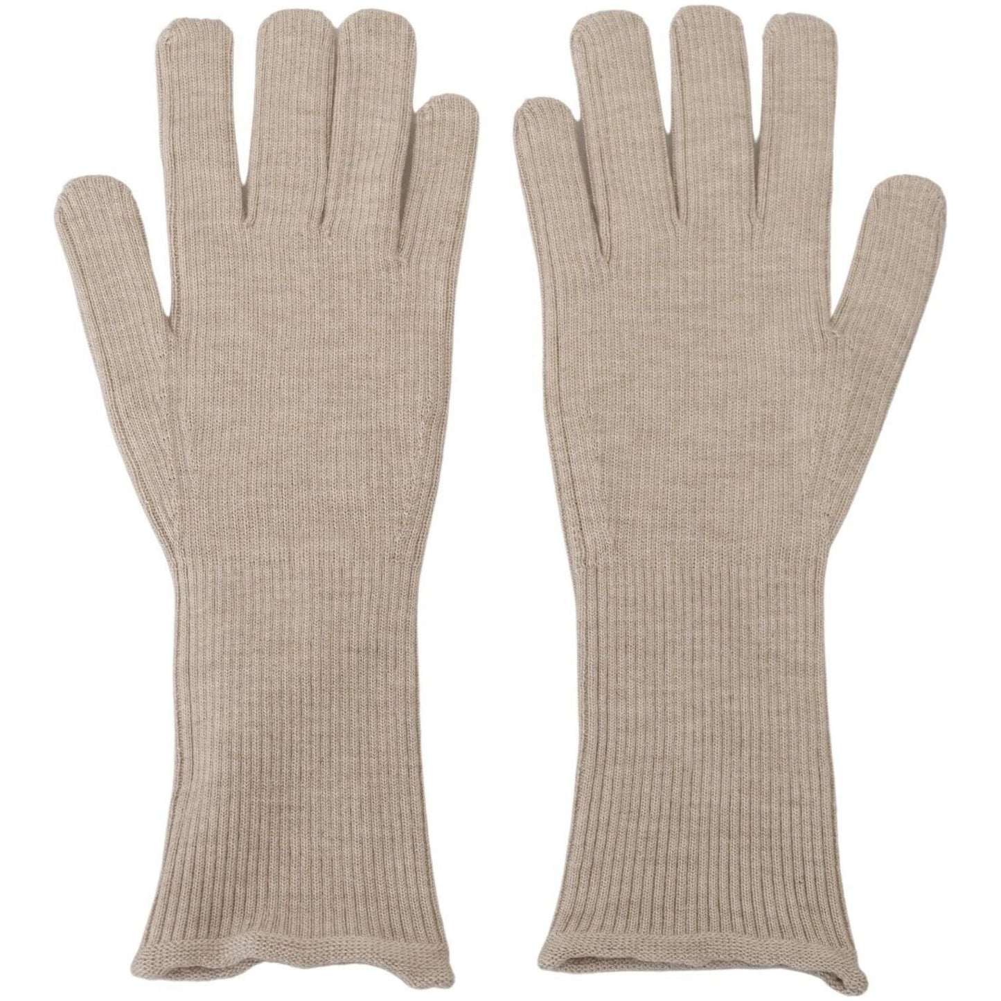 Dolce & Gabbana Elegant Ivory Cashmere-Silk Blend Gloves ivory-cashmere-silk-hands-mitten-mens-gloves