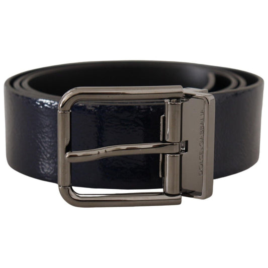 Dolce & GabbanaElegant Blue Leather Belt with Silver BuckleMcRichard Designer Brands£319.00
