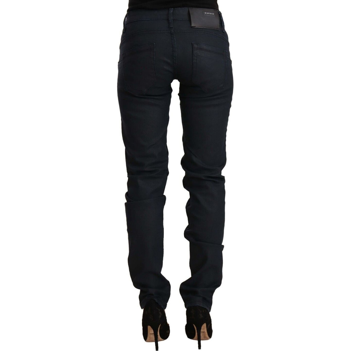 Acht Chic Low Waist Skinny Black Denim black-cotton-low-waist-slim-fit-denim-jeans-1