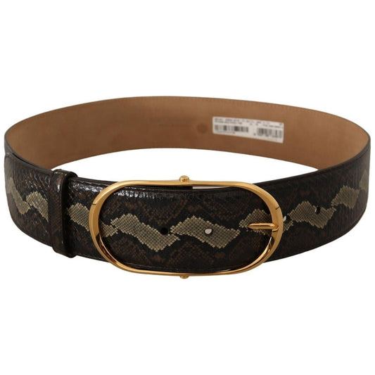Dolce & Gabbana Elegant Snakeskin Belt with Gold Oval Buckle WOMAN BELTS brown-exotic-leather-gold-oval-buckle-belt-4 s-l1600-280-0780dfca-0cb.jpg