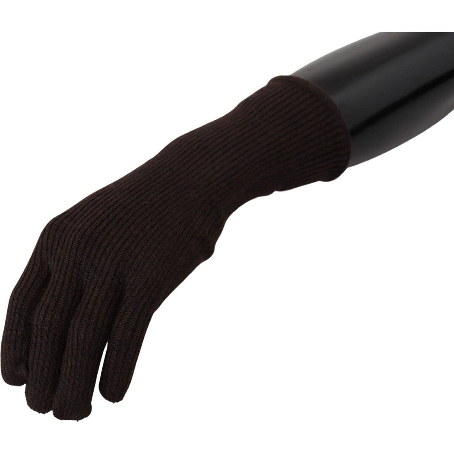 Dolce & Gabbana Elegant Silk Cashmere Brown Gloves brown-cashmere-silk-hands-mitten-mens-gloves