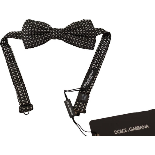 Dolce & GabbanaElegant Silk Black Bow Tie with Metal Clasp DetailMcRichard Designer Brands£139.00
