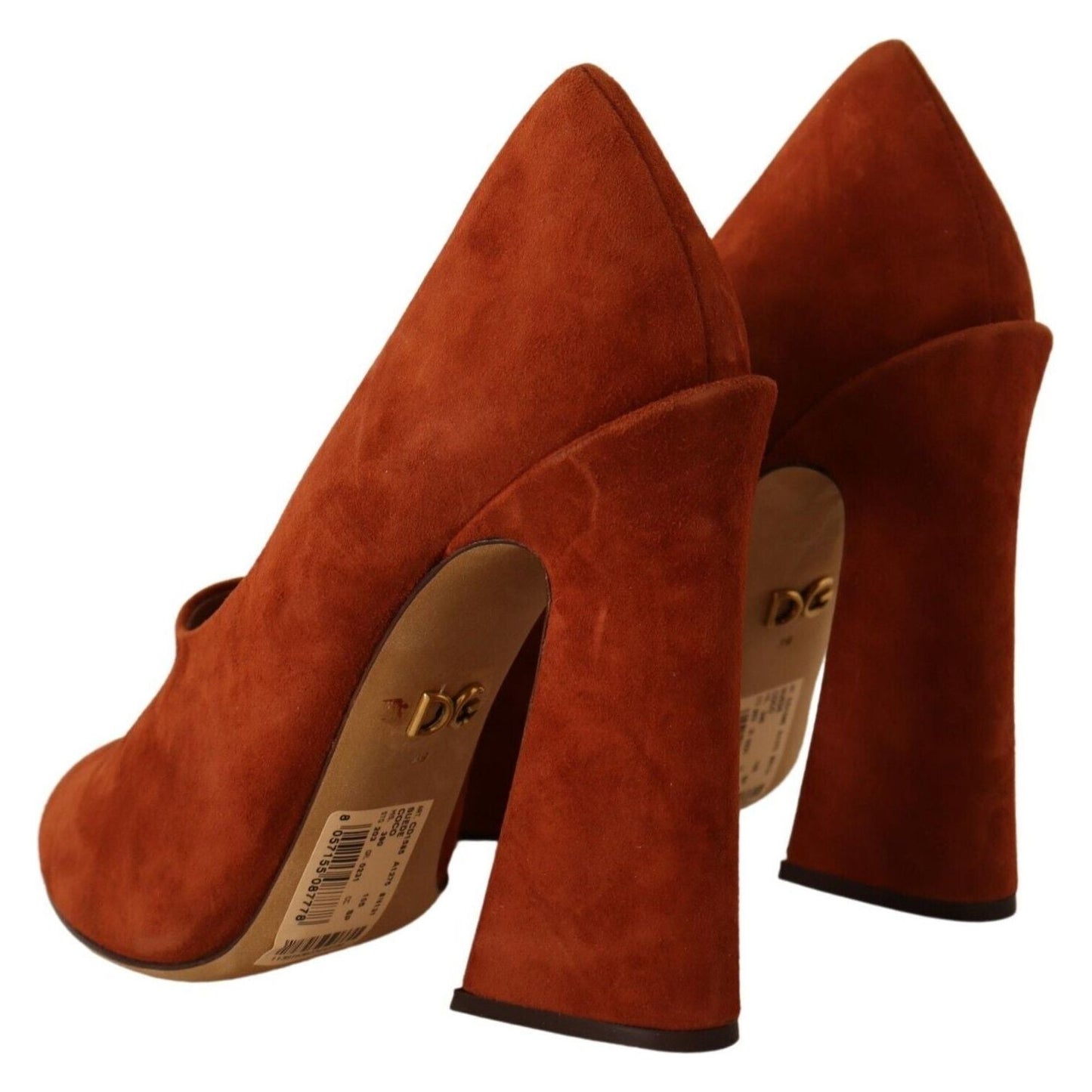 Dolce & Gabbana Elegant Cognac Suede Pumps brown-suede-leather-block-heels-pumps-shoes s-l1600-3-104-f04b0cb6-d7f.jpg
