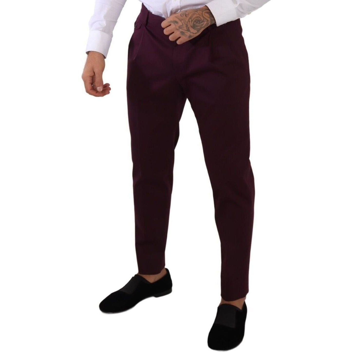 Dolce & Gabbana Elegant Purple Chinos for the Modern Man purple-cotton-tapered-chinos-dress-pants s-l1600-3-140-99bde529-932.jpg