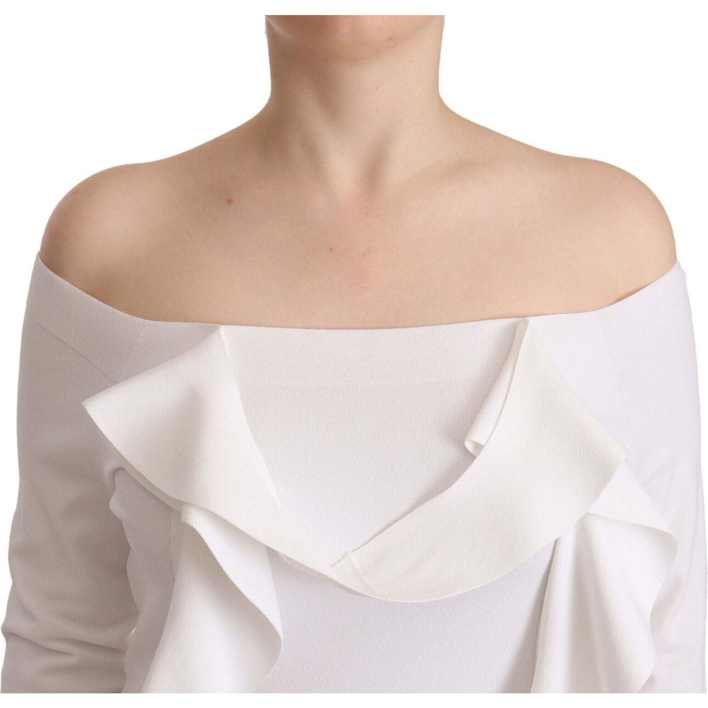 EXTERIOR Chic Off-Shoulder Long Sleeve Blouse WOMAN TOPS AND SHIRTS white-long-sleeves-off-shoulder-women-top-blouse