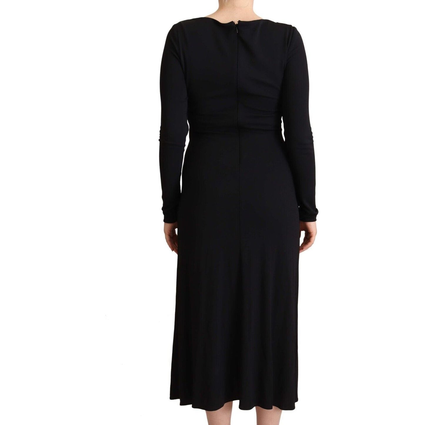 PINKO Elegant Black Nylon Stretch Maxi Dress WOMAN DRESSES black-nylon-stretch-long-sleeves-deep-v-neck-maxi-dress s-l1600-3-78-e6dd6c07-2a2.jpg