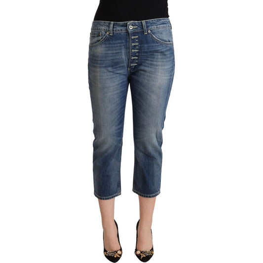Dondup Elegant Mid-Waist Cotton Denim Jeans blue-washed-mid-waist-capri-denim-jeans