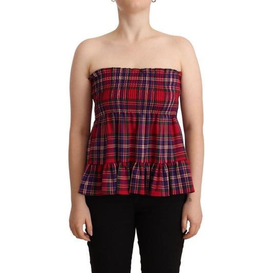 CAMPO DI FRAGOLE Chic Checkered Sleeveless Tank Top WOMAN TOPS AND SHIRTS multicolor-chekered-sleevelesss-tank-top