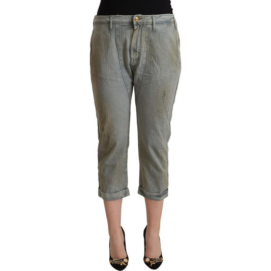 CYCLE Chic Mid Waist Cropped Skinny Pants gray-100-cotton-mid-waist-skinny-cropped-pants