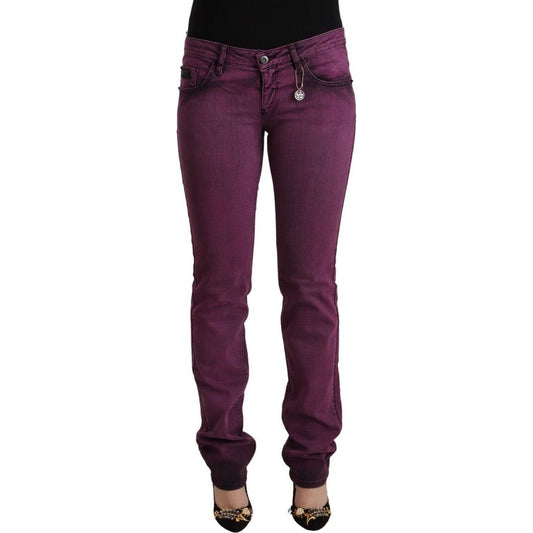 Costume National Elegant Purple Slim Fit Denim Jeans purple-cotton-stretch-slim-fit-denim-jeans
