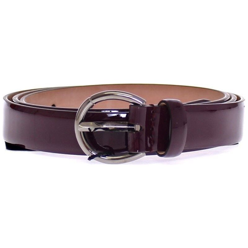Dolce & Gabbana Elegant Purple Leather Belt - Italian Elegance WOMAN BELTS purple-leather-logo-cintura-belt