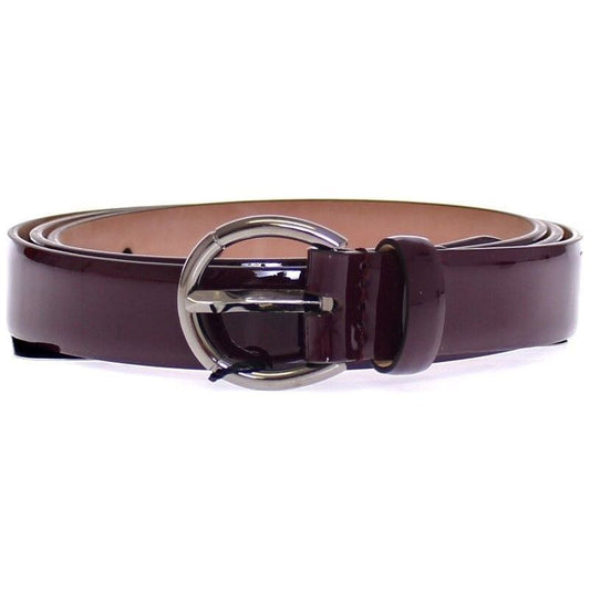Dolce & Gabbana Purple Leather Logo Cintura Belt WOMAN BELTS purple-leather-logo-cintura-belt