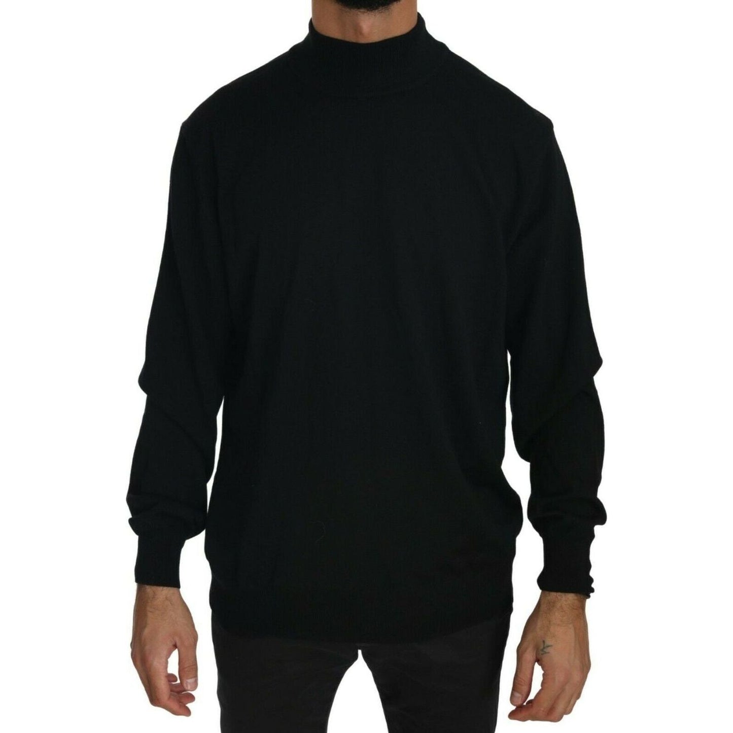 MILA SCHÖN Elegant Black Virgin Wool Pullover Sweater black-turtle-neck-pullover-top-virgin-wool-sweater s-l1600-36-2049cd40-08a.jpg