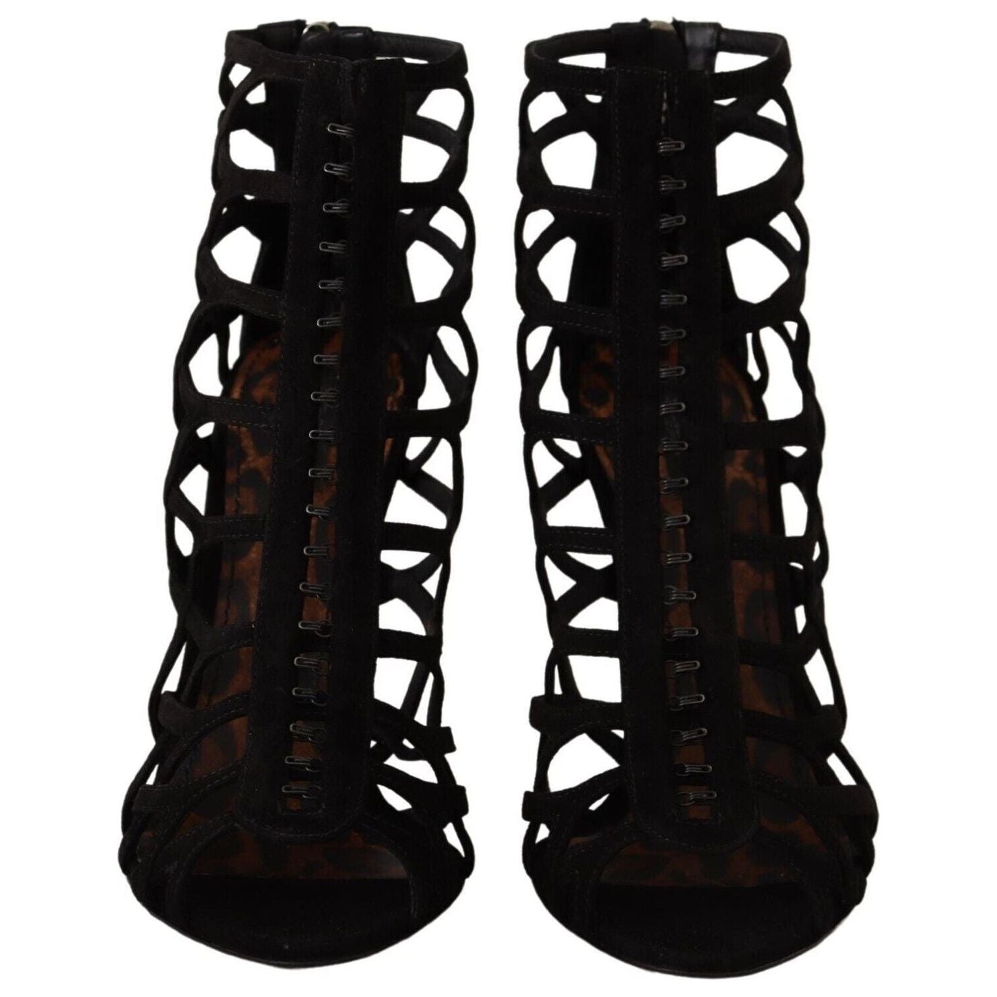 Dolce & Gabbana Elegant Black Suede Heels Sandals black-suede-stiletto-heels-bette-sandals-shoes