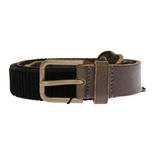 Dolce & Gabbana Elegant Leather-Cotton Fusion Men's Belt Belt brown-leather-logo-cintura-gurtel-belt-2 s-l1600-38-1-694f53aa-a9f.jpg